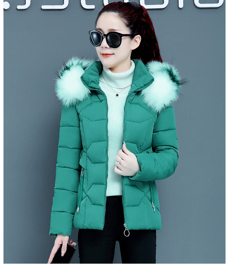 Female Short Cotton Coat Thickened Slim Fit Fashionable Jacket - Image 7