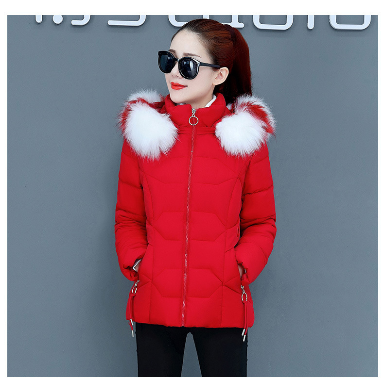 Female Short Cotton Coat Thickened Slim Fit Fashionable Jacket - Image 3