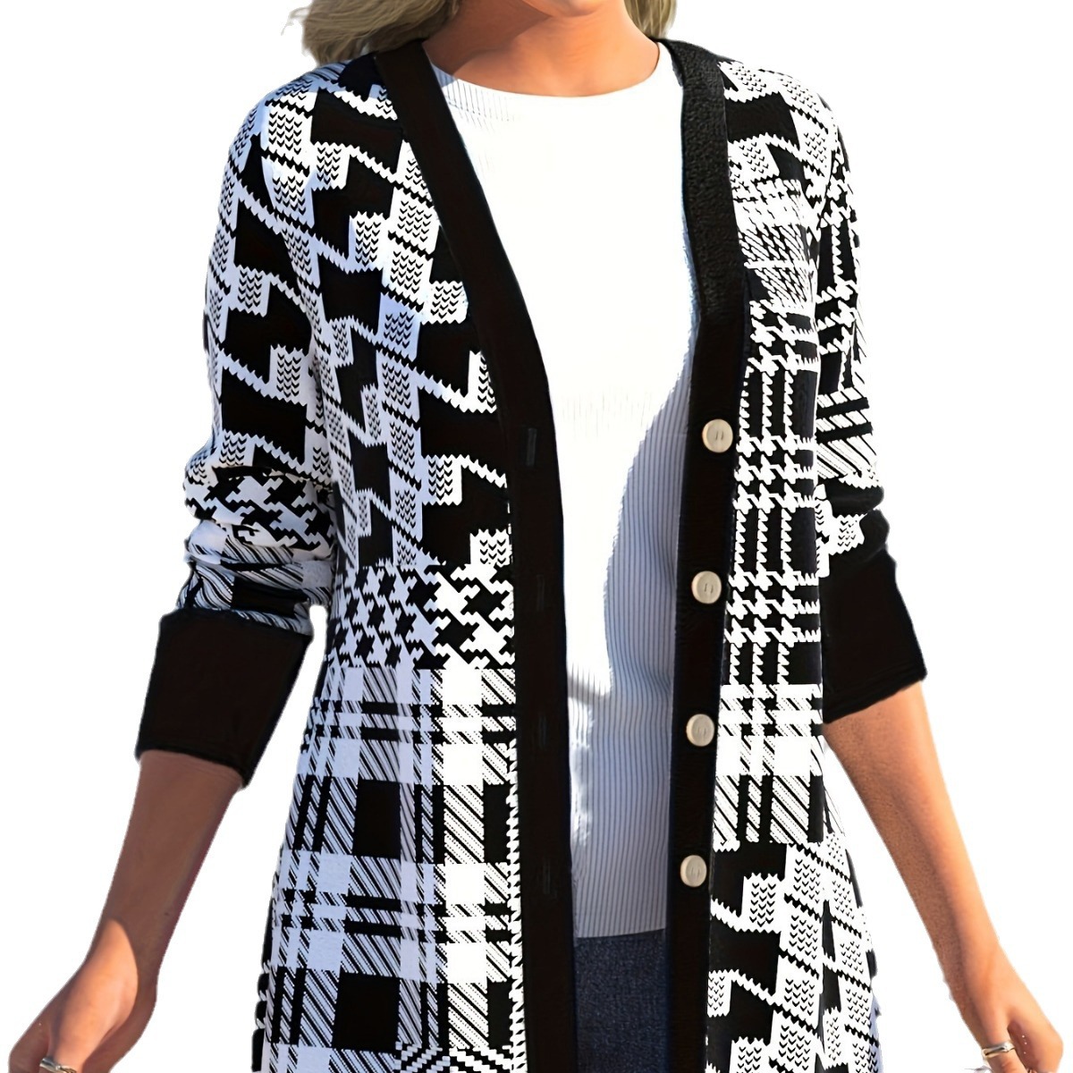 Casual Loose Cardigan Long Sleeve Coat - Image 6