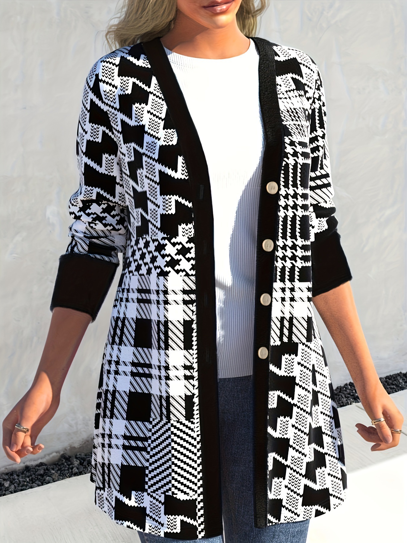 Casual Loose Cardigan Long Sleeve Coat - Image 4